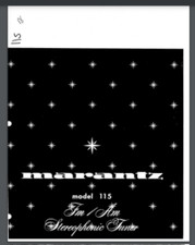 Marantz Model 115 AM FM Stereophonic Tuner Owner manual 22 pages