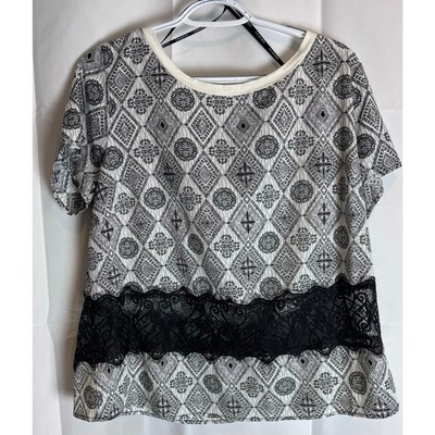 Forever 21 short sleeve blouse size X Large exposed zipper in back 