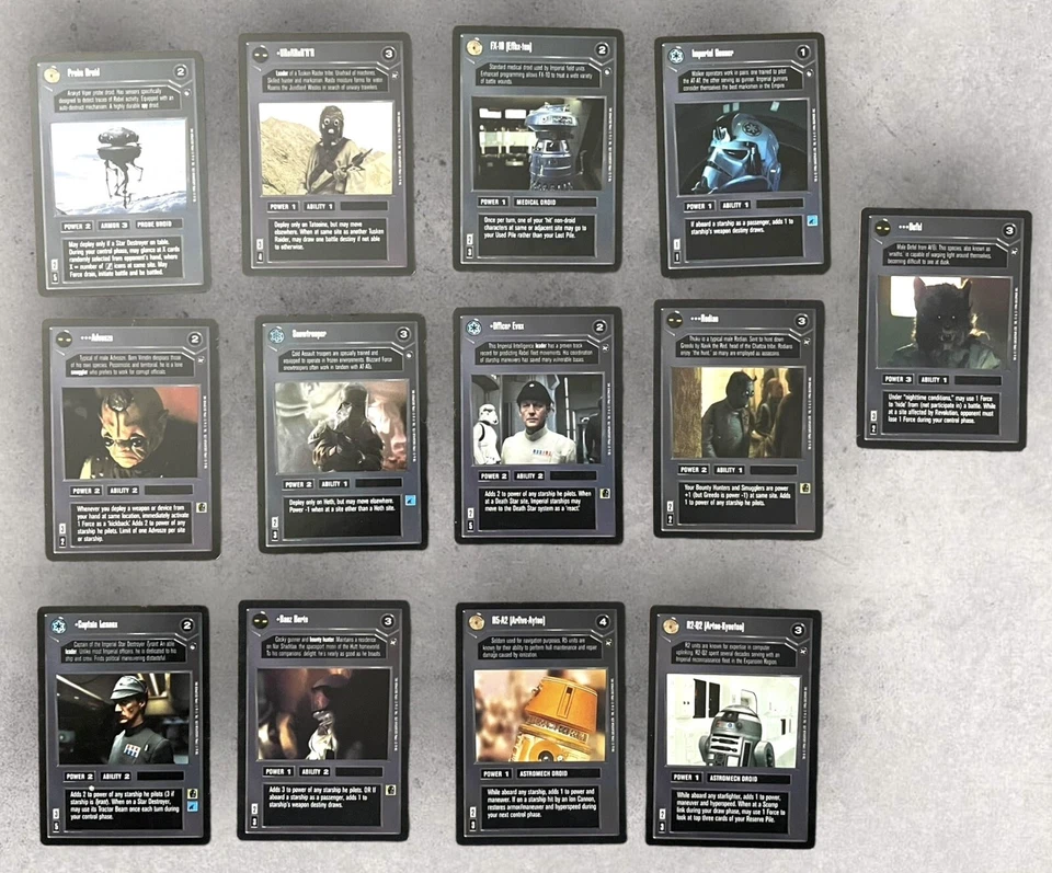 1996 Decipher Star Wars CCG Dagobah Incomplete Set About 184 Cards Vintage - Image 4 of 4