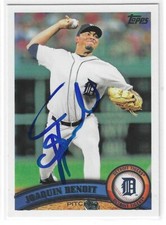Joaquin Benoit Signed 2011 Topps Card #521 Detroit Tigers