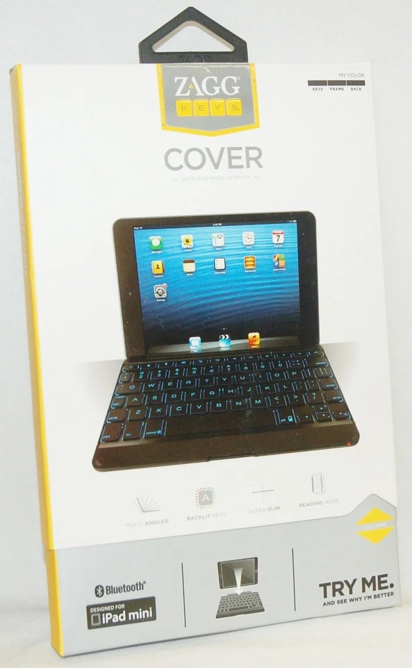 NEW ZaggKeys iPad Mini 1 BLACK Cover Keys Bluetooth 7" Keyboard Case Stand zagg - Image 2 of 4