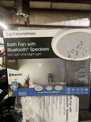Home Netwerks 7130-18-BT 80 CFM Exhaust Fan with LED Light 820633942566 ...