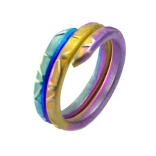 Giampouras 5072 ~ Anodized Colored Titanium Band Ring