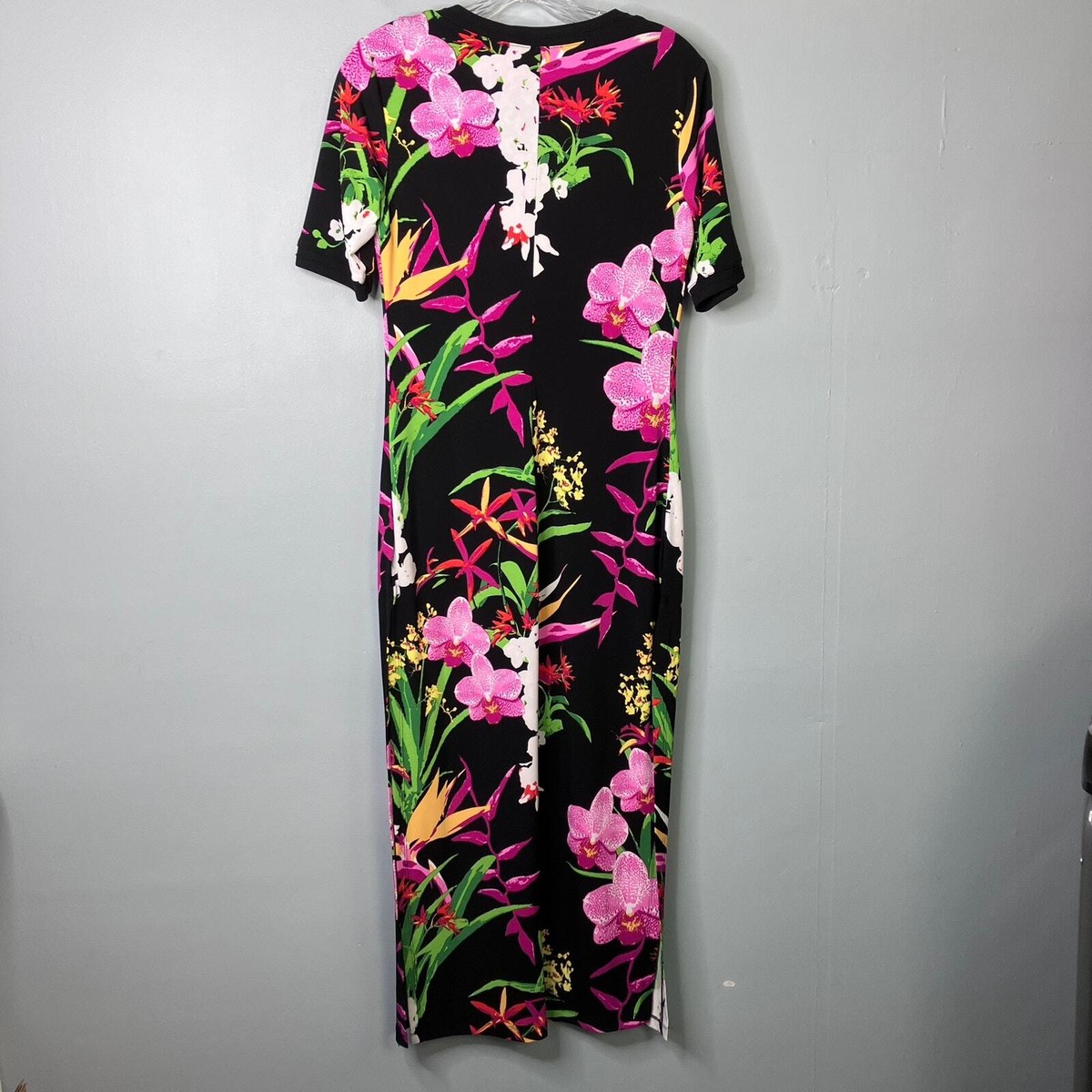 G.I.L.I. Got It Love It Short Sleeve Black Floral Bodycon