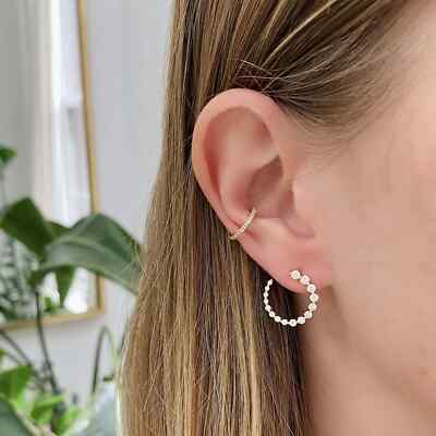 Best Offer! D-E/VS 0.90 Ct Natural Diamond Earrings For Ladies In 14k White Gold