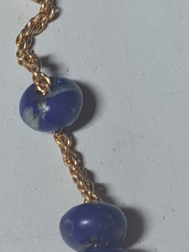 ZARA Gold Tone Cobalt Blue Statement Necklace Signed Exotic Bling! - Picture 11 of 17