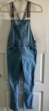 LEVI'S Overalls Children Youth 12 Regular Straight Denim Fly Jumpsuit Blue 28x26