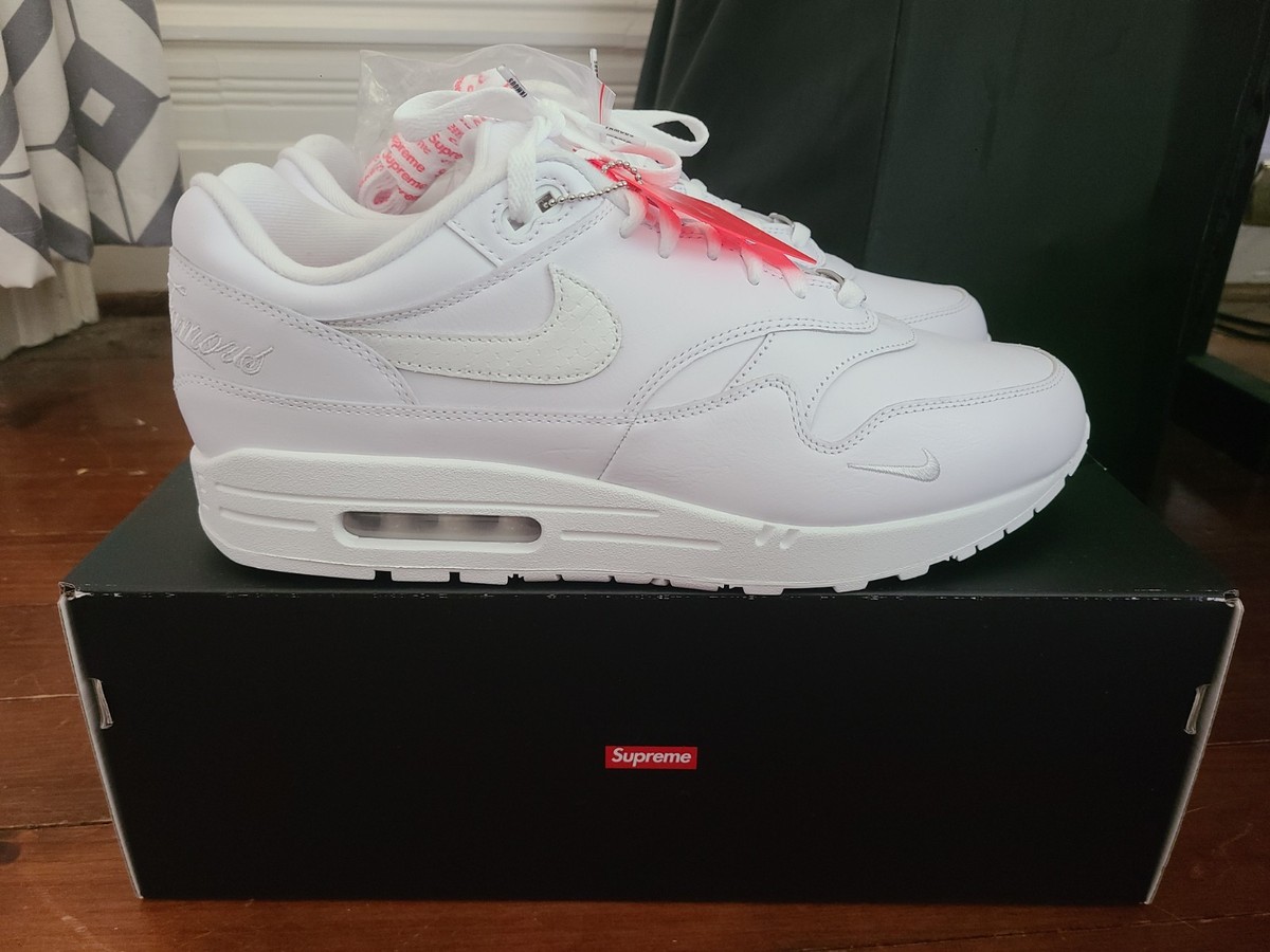 【Supreme x Nike】Air Max 1 '87★White★25SS★ Nike x Supreme Air Max 1 '87 SP 'Triple White' — Kick Game