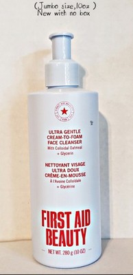 First Aid Beauty ULTRA GENTLE Cream-to-Foam Face Cleanser JUMBO  10oz New No Box
