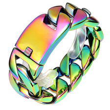 Titanium steel men's thick bracelet domineering stainless steel bracelet