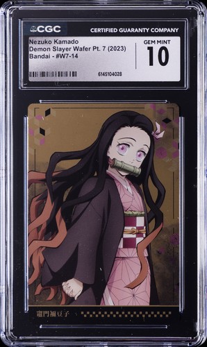 2023 DEMON SLAYER WAFER #W7-14 NEZUKO KAMADO CGC 10 GEM MINT