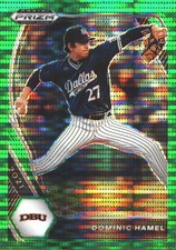 2021 Panini Prizm Draft Picks Green Pulsar Dominic Hamel #PDP81 Dallas Baptist P