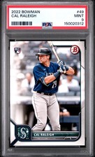 2022 CAL RALEIGH Bowman #49 ROOKIE RC PSA 9 SEATTLE MARINERS