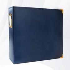 12x12 Photo Album 3 Ring Binder, Leather Cover Scrapbook Album 12x12 D-Ring w...