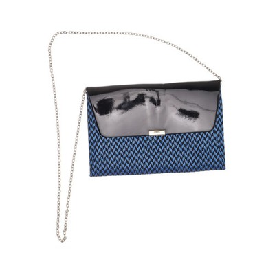 Clutch, Damen, Blau/Schwarz/Mehrfarbig, 25, 2, 17 cm #0Hb