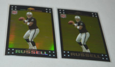 2007 TOPPS CHROME - ROOKIE JAMARCUS RUSSELL REFRACTOR TC166 & ROOKIE CARD TC166. rookie card picture