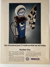 1969 Pure Union 76 Print Ad Number One Winning Races Since 1915