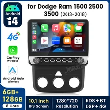 For Dodge Ram 1500 2500 3500 2013-2019 10.1" Stereo Car Radio Android 14 Carplay