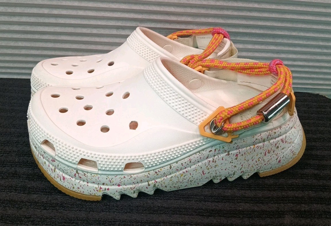 Crocs Hiker Xscape Clogs Chunky Platform Slip In Iconic Comfort Orange Crocs Hiker Xscape Festival Clog Chalk Orange Platform  main image 4