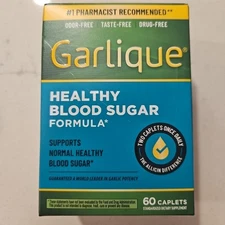 Garlique Extract Supplement Healthy Blood Sugar Formula Exp 2027+