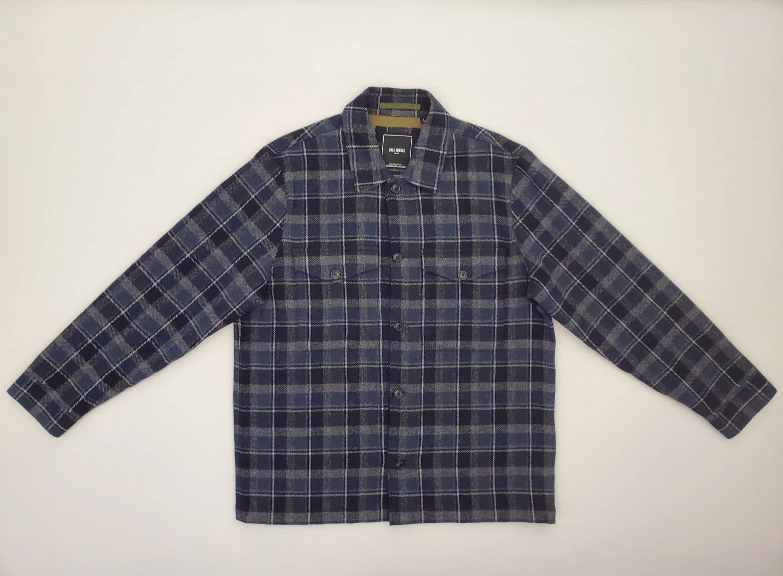 Todd Snyder Plaid Wool Utility Overshirt Jacket Size L Made in Portugal NWOT - product detail image 2