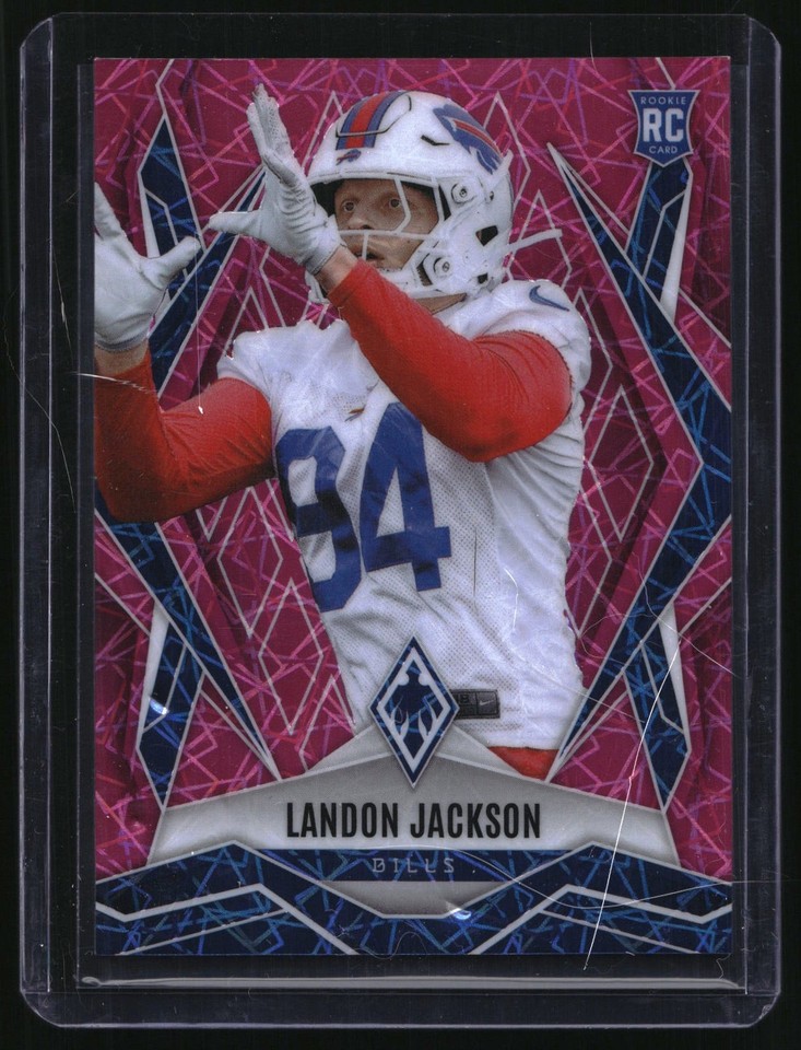 2025 Panini Phoenix #210 Landon Jackson Pink Lazer #210 Landon Jackson RC Pink Lazer 049/149 Bills