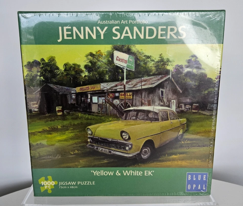 NEW: Jenny Sanders - Yellow & White Elk - 1000 Piece Jigsaw Puzzle - Blue Opal - image 2 of 4