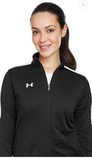 Under Armour Women's Rival Knit Jacket Black Sz SML Full Zip Fall Athletic NWT