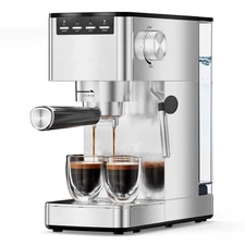 Espresso Machine, 20 Bar Espresso Coffee Maker with Steam Milk Frother, Compa...
