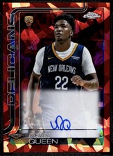 2025 Topps Chrome Sapphire Derik Queen True Red Auto /5 RC 