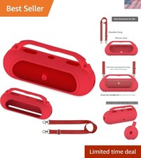 Red Silicone Protective Cover for Beats Pill 2024 - Lightweight and Portable