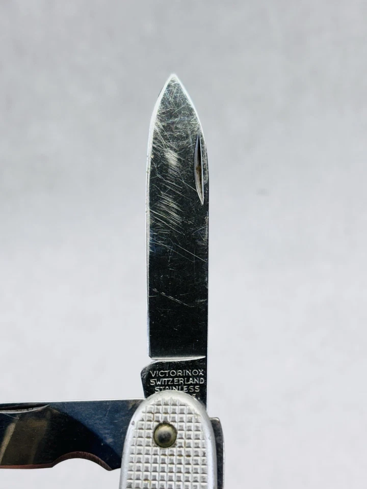 Navaja de Bolsillo Vintage Victorinox Suiza Acero Inoxidable Alox Rara Multi Herramienta Foto 3 de 4