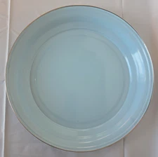 Large Round Enamel Powder Blue/Periwinkle Platter by Formation