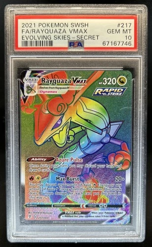 2021 Pokemon SWSH Evolving Skies Rayquaza VMAX #217/203 PSA 10 GEM MINT