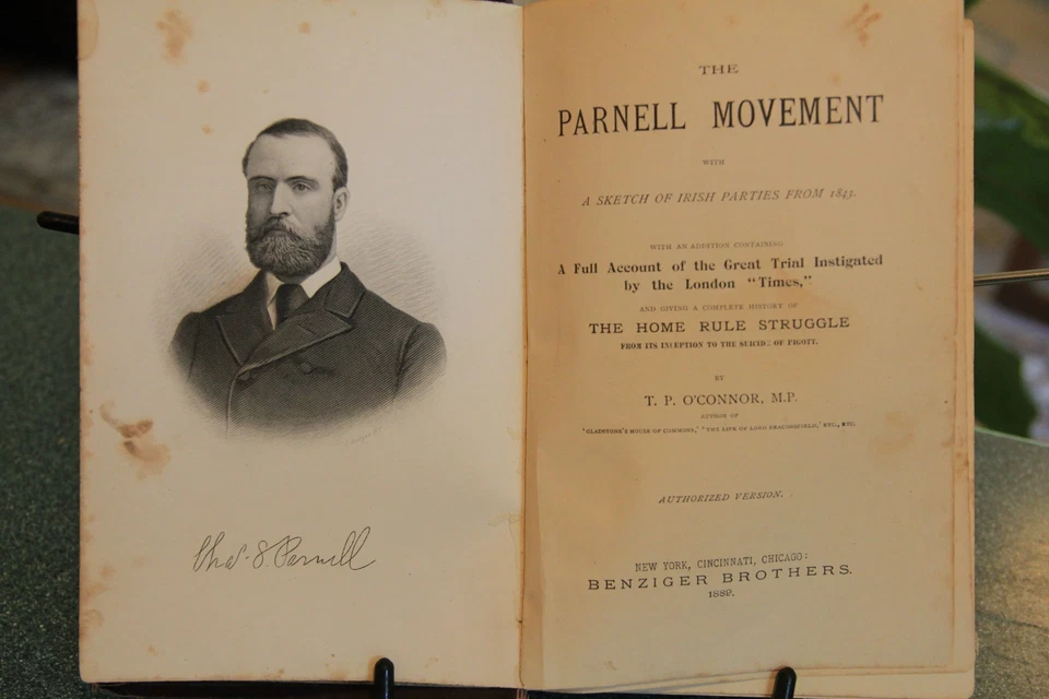 The Parnell Movement, & Irish Parties from 1843, T.P. O'Connor, HC, 1889, illus - Image 4 of 4