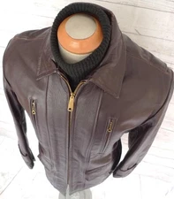 HERCULES Vintage STEERHIDE Leather Jacket COAT MOTORCYCLE Sears CLASSIC!