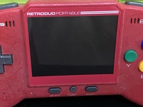 RetroDuo Portable Handheld Video Game Console Red NES SNES For Parts Untested