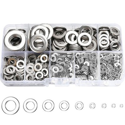 Multipurpose 800Pieces Sturdy Stainless Steel Washer Set for Craft Projects