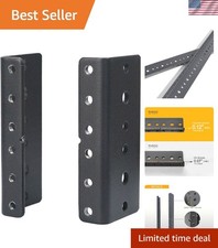 2 PCS 2U Rack Rails in Alloy Steel - Tapered Holes for Easy Equipment Mounting
