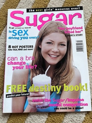 Vintage retro Sugar Magazine September 1995 Issue 11 Celeb / Music / Teen 