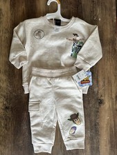 Disney Toy Story Woody Buzz Lightyear Baby Set 12M - Sweatshirt Joggers NWT