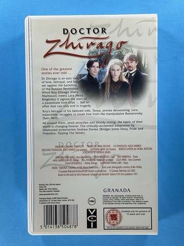 Doctor Zhivago On VHS Video Cassette Tape Movie/film - Picture 2 of 3