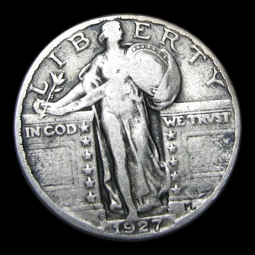 1927-D Standing Liberty Quarter Silver ---- Nice Coin ---- #KK648