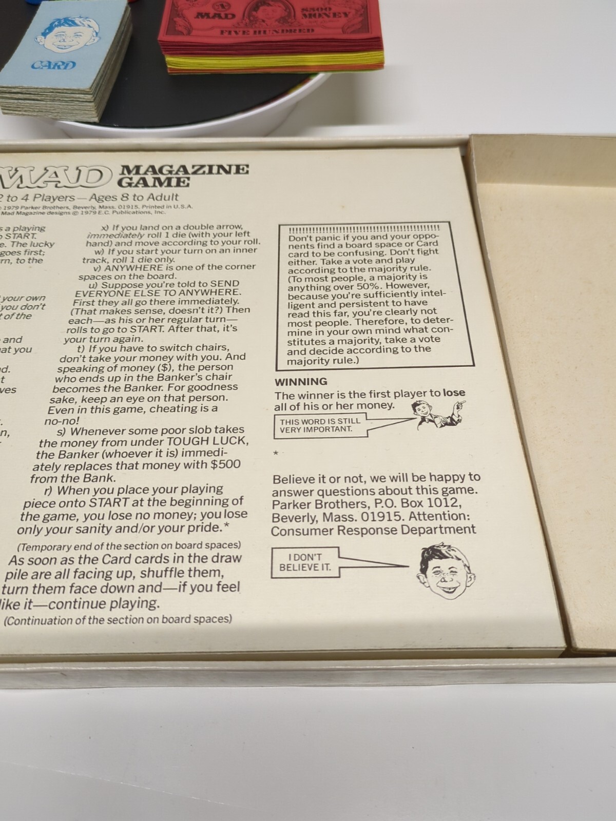 Vintage The Mad Magazine Game Parker Brothers Board Game Complete 1979 vintage-the-mad-magazine-game-parker-brothers-board-game-complete-1979