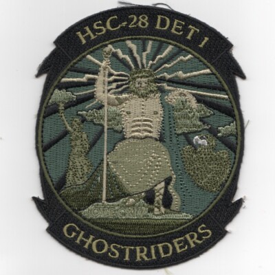 4.6'' NAVY USN HSC-28. DET-1 GHOSTRIDERS ZEUS OCP EMBROIDERED JACKET PATCH