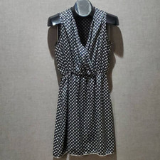 Vintage Freeway Womens A Line Dress Blue White Sailboat Sleeveless Surplice S