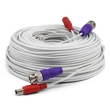 Swann BNC DC CCTV Security Video Camera DVR Data Power Extension Cable 18m