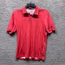Adidas Golf Polo Shirt Performance All Over Print Size Small Mens Collared