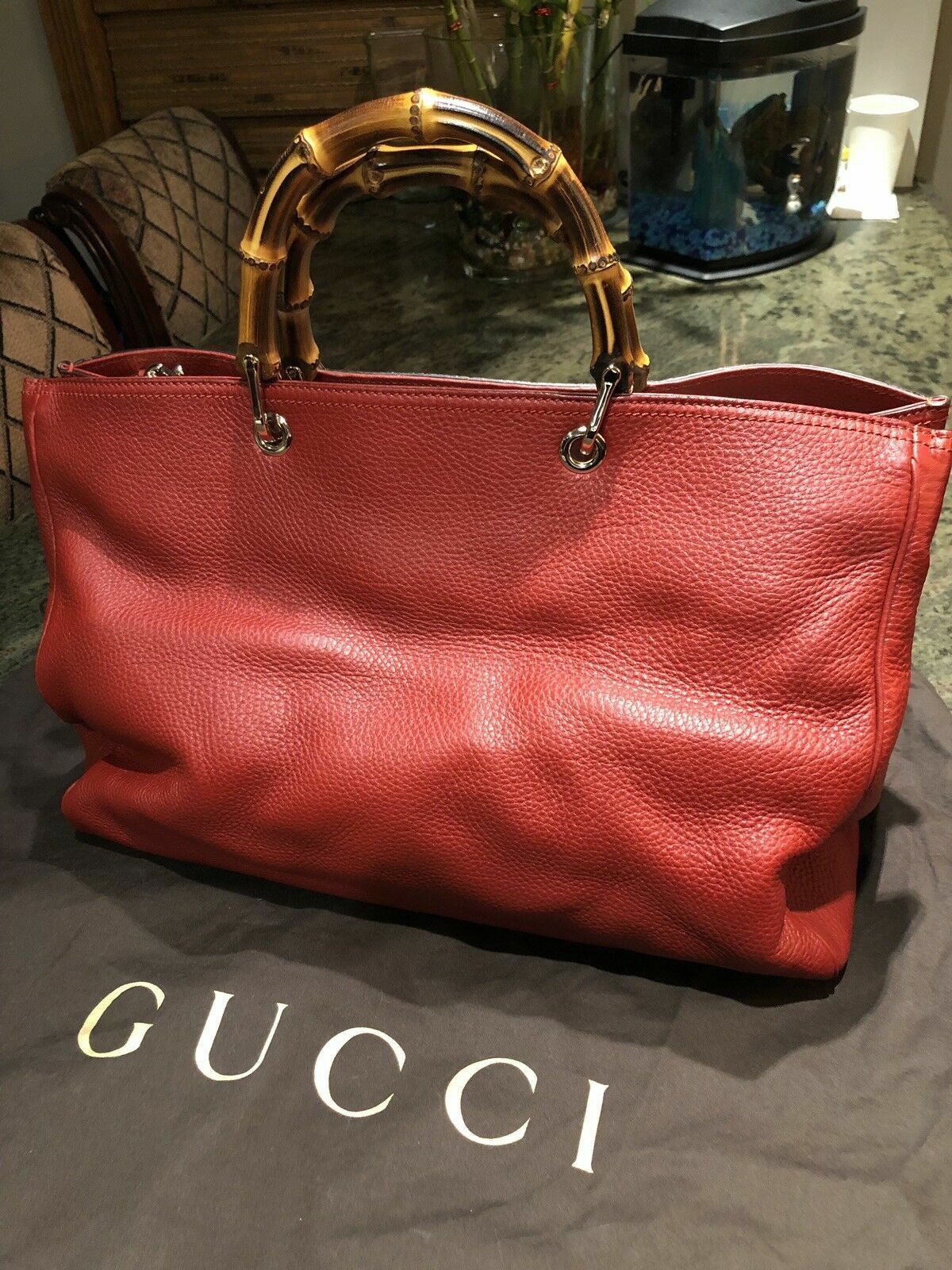 Authentic Gucci Bamboo Shopper Large Leather Tote - image 3