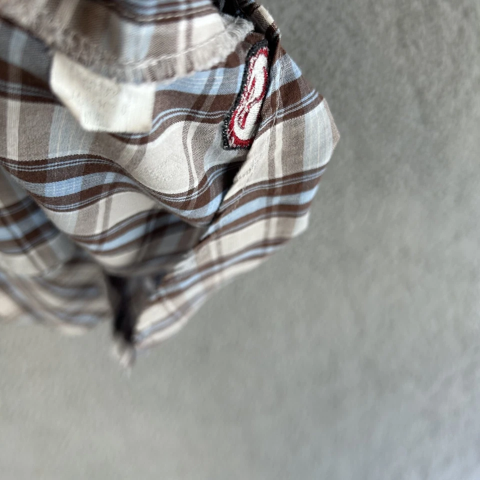 Vtg Split Skate Button Up Shirt L Mens Plaid Short Sleeve Y2K 2000s wear - Image 3 of 4